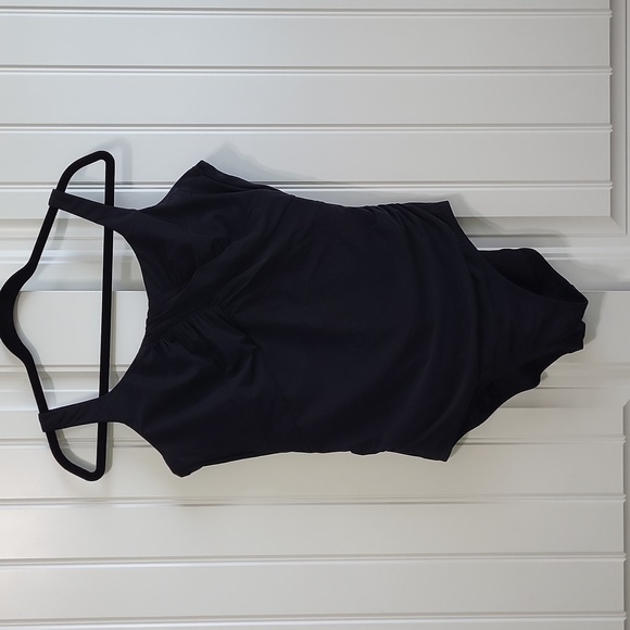 Lands' End Black One-Piece Swimsuit Criss-Cross Back Size 14D - Picture 3 of 8